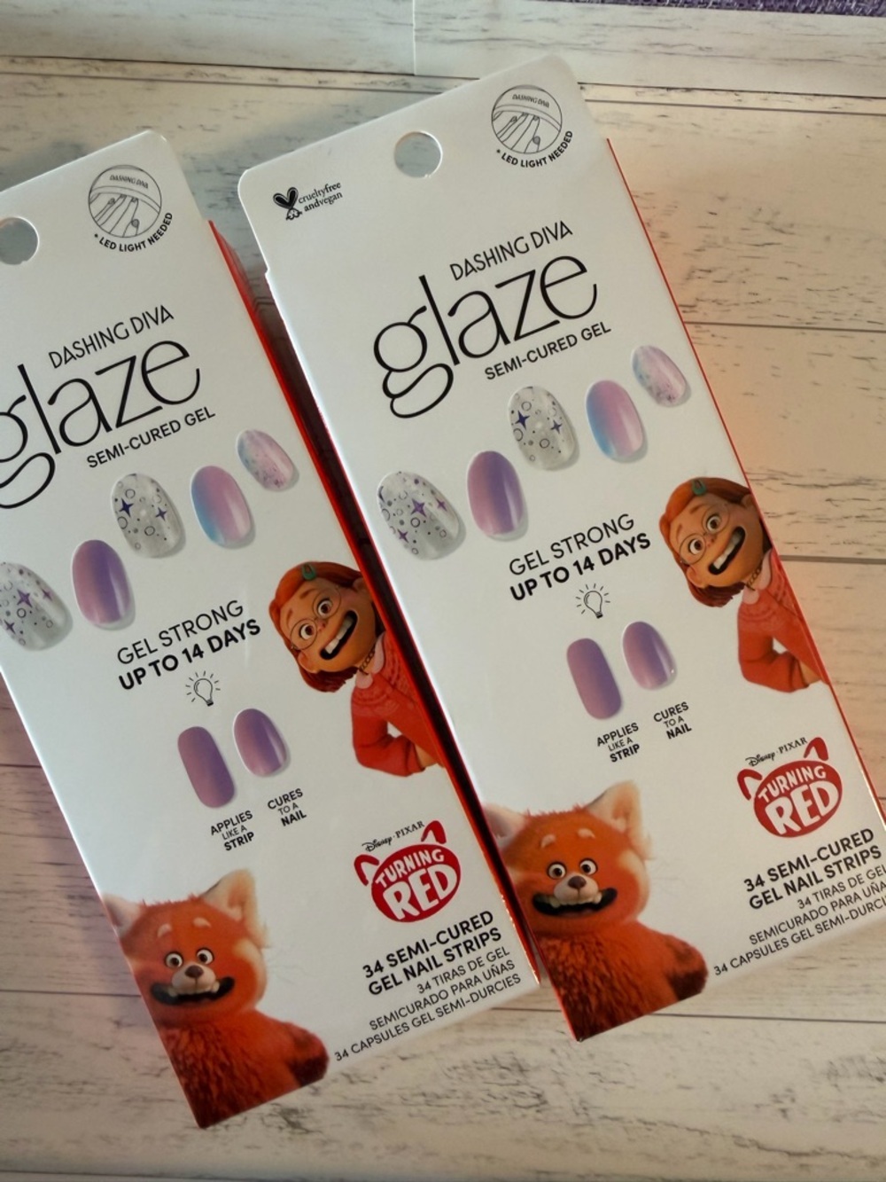 Glaze Semi-Cured Gel Nail Strips (Turning Red) - GAM115 You Wish!